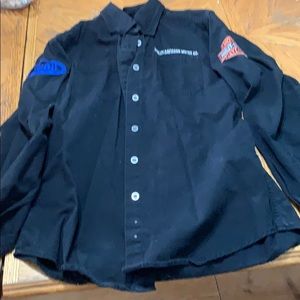 Harley Davison long sleeve black button up